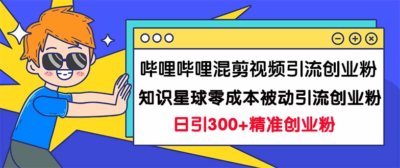 （7138期）哔哩哔哩混剪视频引流创业粉日引300+知识星球零成本被动引流创业粉一天300+-自媒体副业资源网