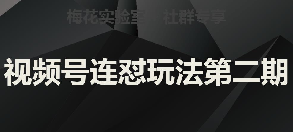 梅花实验室社群视频号连怼玩法第二期，实操讲解全部过程-自媒体副业资源网