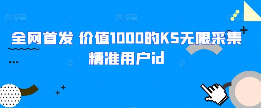 全网首发 价值1000的KS无限采集精准用户id-自媒体副业资源网