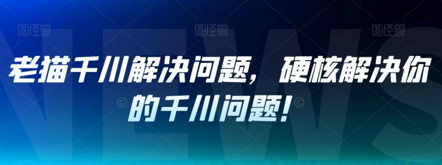 老猫千川解决问题，硬核解决你的千川问题！-自媒体副业资源网