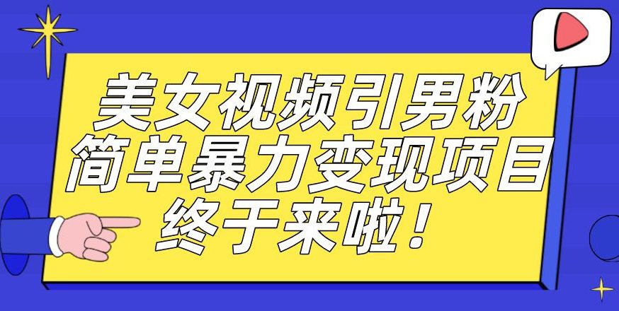 价值3980的男粉暴力引流变现项目，一部手机简单操作，新手小白轻松上手，每日收益500+【揭秘】-自媒体副业资源网