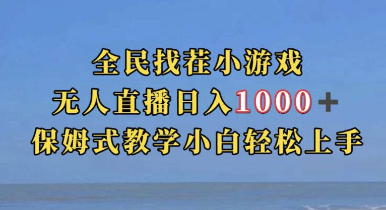 全民找茬小游戏直播玩法，抖音爆火直播玩法，日入1000+-自媒体副业资源网