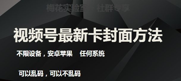 梅花实验室社群最新卡封面玩法3.0，不限设备，安卓苹果任何系统-自媒体副业资源网