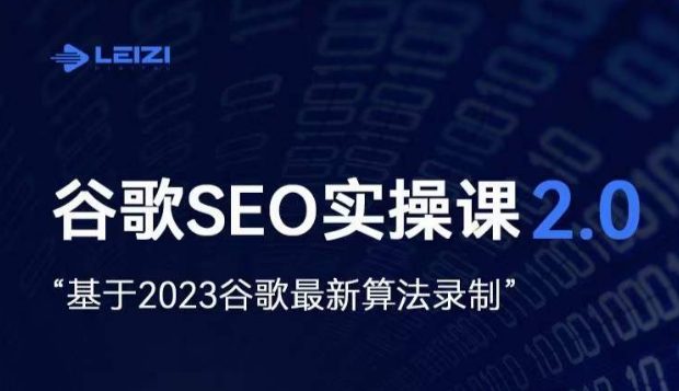 雷子·谷歌SEO 2.0实战课，独立站询盘自由必备，基于2023谷歌最新算法录制-自媒体副业资源网