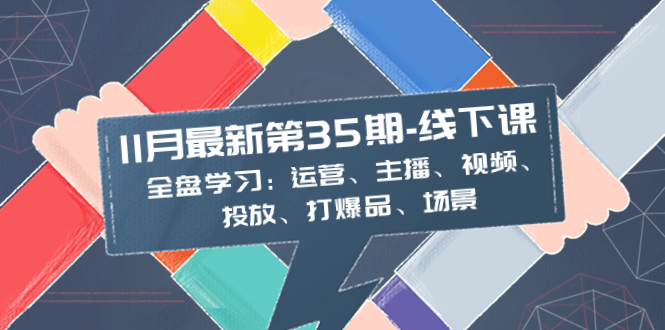 （8314期）11月最新-35期-线下课：全盘学习：运营、主播、视频、投放、打爆品、场景-自媒体副业资源网