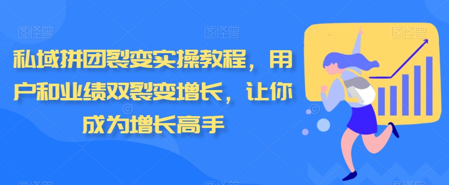 私域拼团裂变实操教程，用户和业绩双裂变增长，让你成为增长高手-自媒体副业资源网