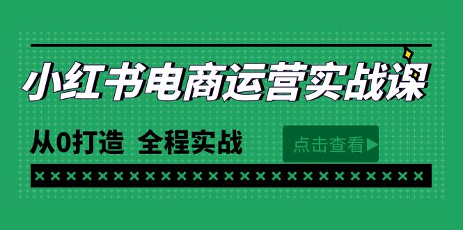 （9946期）最新小红书·电商运营实战课，从0打造  全程实战（65节视频课）-自媒体副业资源网