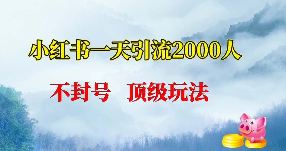 小红书一天加2000人，不封号，顶级玩法-自媒体副业资源网