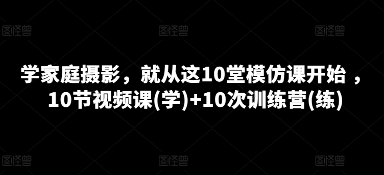 学家庭摄影，就从这10堂模仿课开始 ，10节视频课(学)+10次训练营(练)-自媒体副业资源网