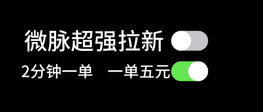 （11580期）微脉超强拉新， 两分钟1单， 一单利润5块，适合小白-自媒体副业资源网