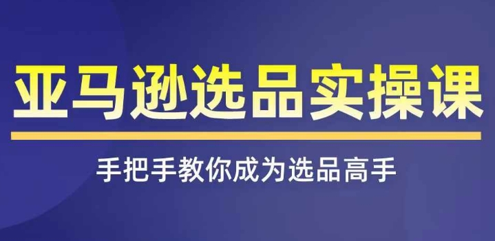 亚马逊选品实操课程，快速掌握亚马逊选品的技巧，覆盖亚马逊选品所有渠道-自媒体副业资源网