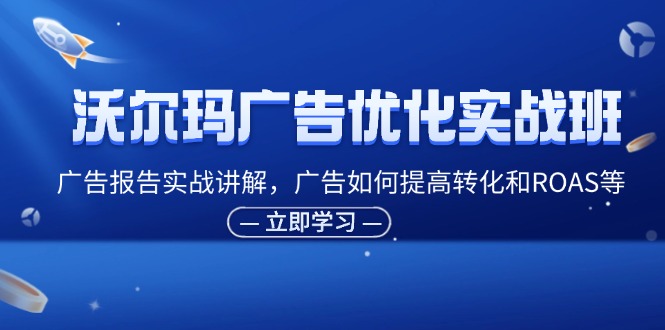 （11847期）沃尔玛广告优化实战班，广告报告实战讲解，广告如何提高转化和ROAS等-自媒体副业资源网