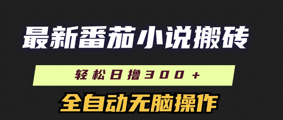 （11904期）最新番茄小说搬砖，日撸300＋！全自动操作，可矩阵放大-自媒体副业资源网