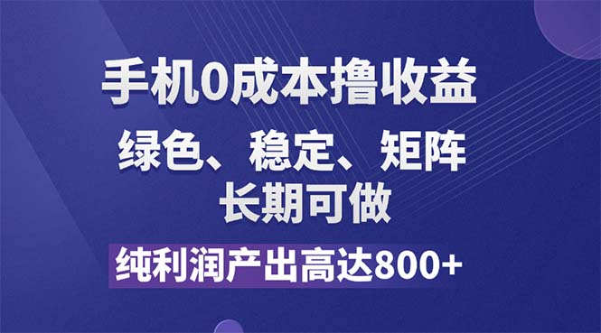 （11976期）纯利润高达800+，手机0成本撸羊毛，项目纯绿色，可稳定长期操作！-自媒体副业资源网