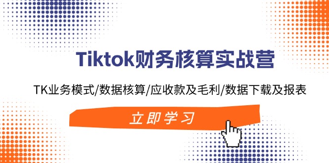 （11978期）Tiktok财务核算实战营：TK业务模式/数据核算/应收款及毛利/数据下载及报表-自媒体副业资源网