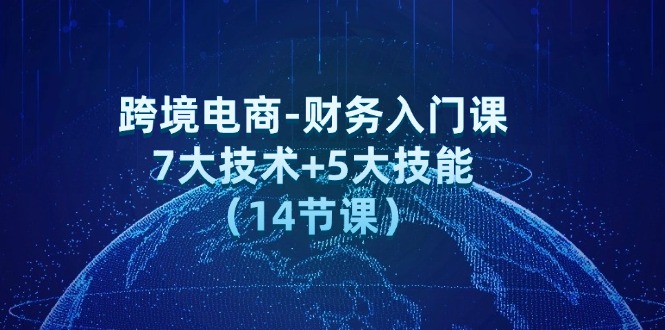 （12047期）跨境电商-财务入门课：7大技术+5大技能（14节课）-自媒体副业资源网