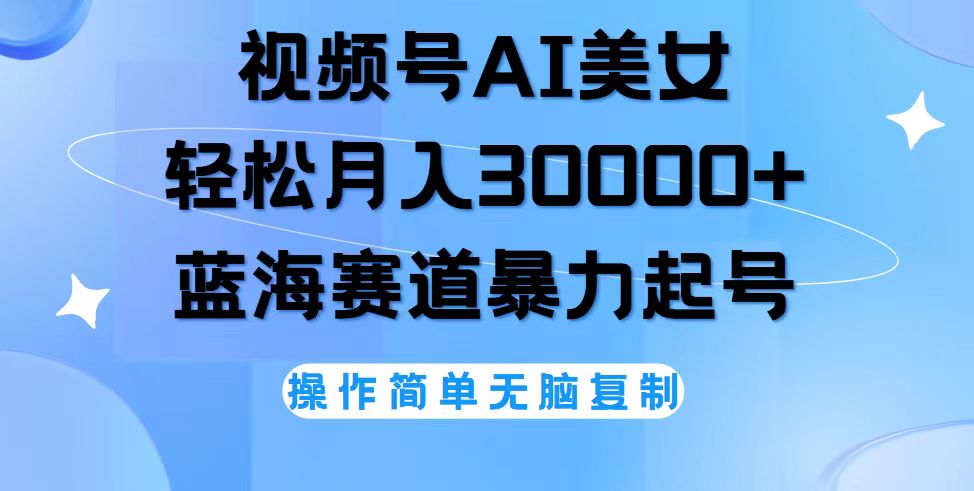 （12125期）视频号AI美女跳舞，轻松月入30000+，蓝海赛道，流量池巨大，起号猛，无…-自媒体副业资源网