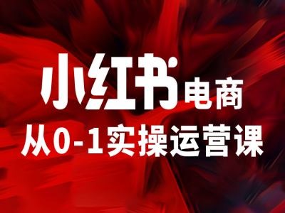 小红书电商从0-1实操运营课，让你从小白到精英-自媒体副业资源网