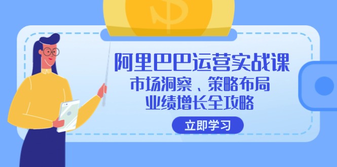 （12385期）阿里巴巴运营实战课：市场洞察、策略布局、业绩增长全攻略-自媒体副业资源网