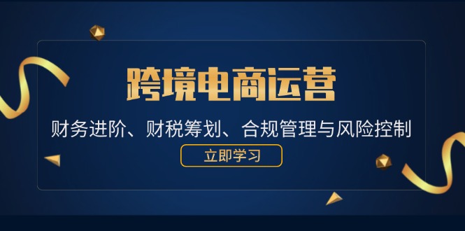 （12592期）跨境电商运营：财务进阶、财税筹划、合规管理与风险控制-自媒体副业资源网