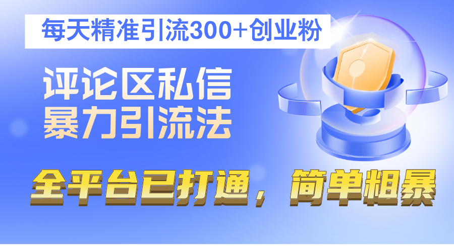 （12714期）评论区私信暴力引流法，每天精准引流300+创业粉，全平台已打通，简单粗暴-自媒体副业资源网