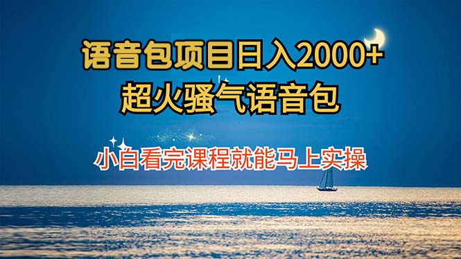 （12734期）语音包项目 日入2000+ 超火骚气语音包小白看完课程就能马上实操-自媒体副业资源网