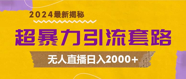 （12800期）超暴力引流套路，无人直播日入2000+-自媒体副业资源网