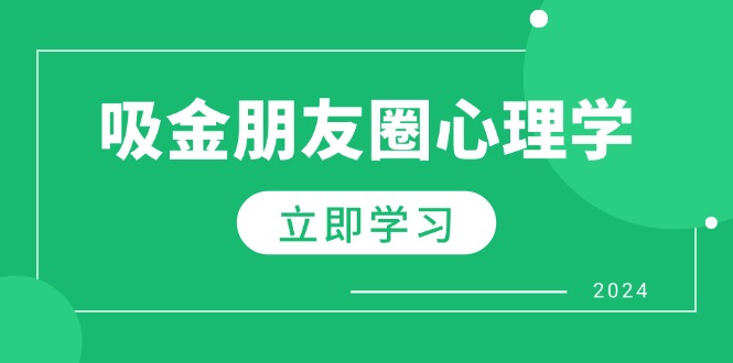 朋友圈吸金心理学：揭秘心理学原理，增加业绩，打造个人IP与行业权威-自媒体副业资源网