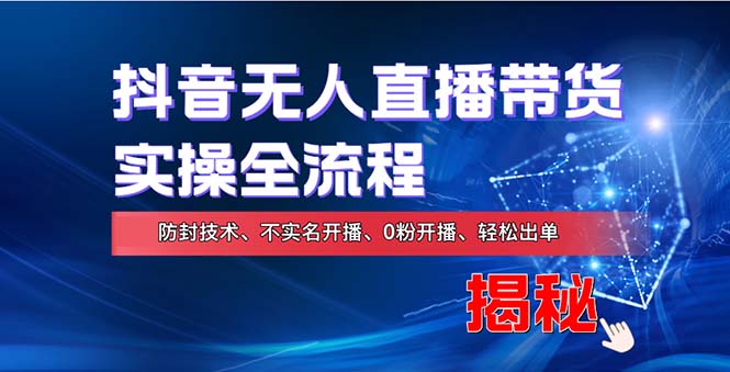 （13001期）在线赚钱新途径：如何用抖音无人直播实现财务自由，全套实操流程，含…-自媒体副业资源网