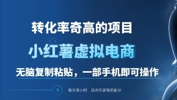 一单49.9，转化率奇高的项目，冷门暴利的小红书虚拟电商-自媒体副业资源网