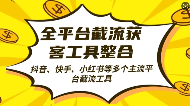 全平台截流获客工县整合全自动引流，日引2000+精准客户-自媒体副业资源网