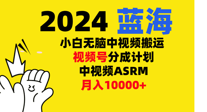 小白无脑复制-中视频视频号-分成计中视频ASRM-自媒体副业资源网