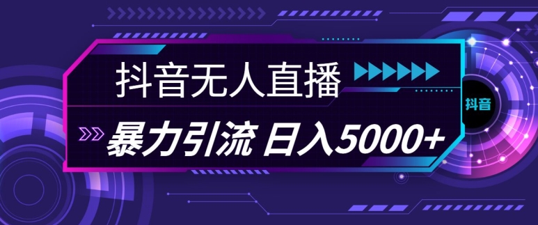 抖音快手视频号全平台通用无人直播引流法，利用图片模板和语音话术，暴力日引流100+创业粉-自媒体副业资源网